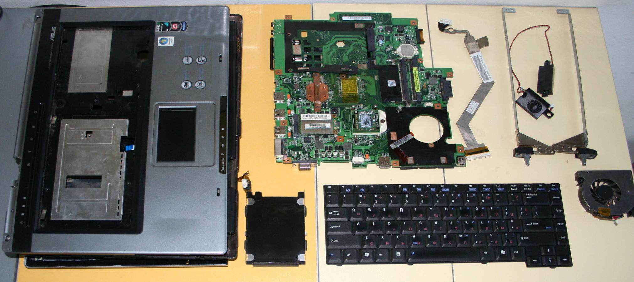 Asus F5Z на части